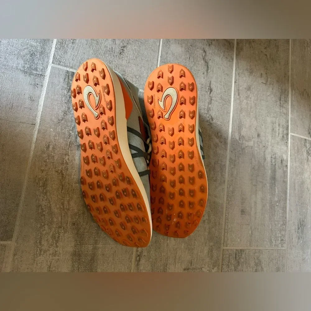 OluKai Manele Golf Shoe Pale Moss/Molten Orange 11.5 - Picture 7 of 10